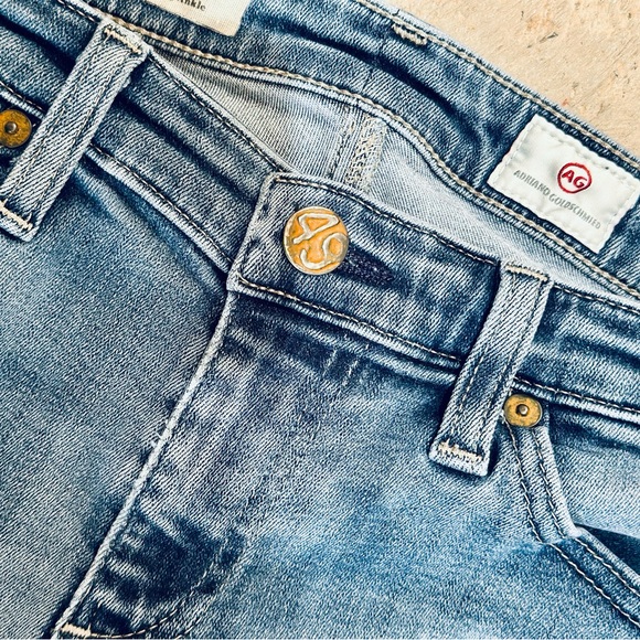 Ag Adriano Goldschmied DENIM Midi Ankle Leggings - Woman Sz 25R STRETCH - BLUE - Picture 2 of 15